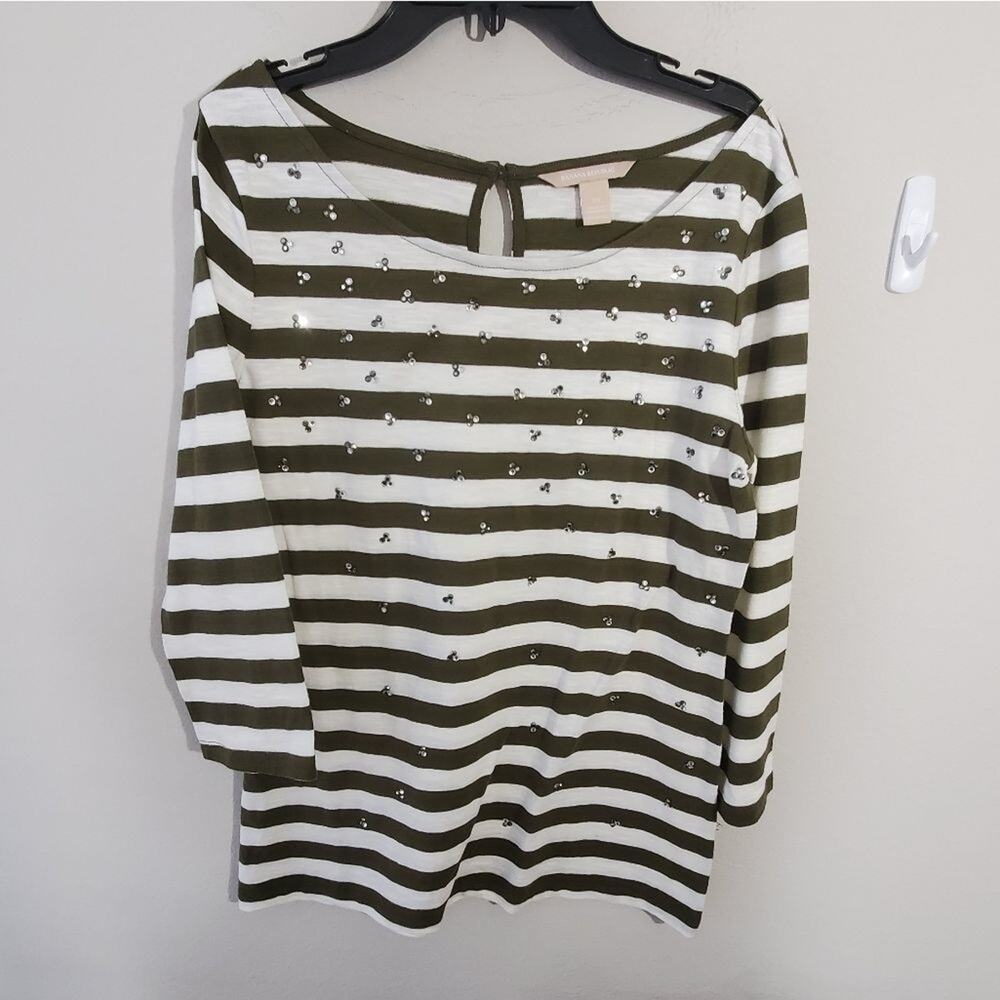 BANANA REPUBLIC sequined striped‎ tunic size XS
